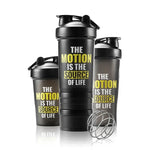 Portable Shaker Bottle for Protein Powder - Leak Proof Gym Mixing Bottle - Plastic Outdoor Drink Cup