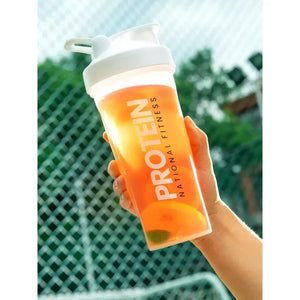 Portable Shaker Bottle for Protein Powder - Leak Proof Gym Mixing Bottle - Plastic Outdoor Drink Cup