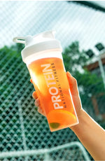 Portable Shaker Bottle for Protein Powder - Leak Proof Gym Mixing Bottle - Plastic Outdoor Drink Cup