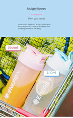 500/700ml Sports Shaker Fitness Milkshake Cup Blender Ball Protein Powder Large Capacity Portable Water Cup with Scale