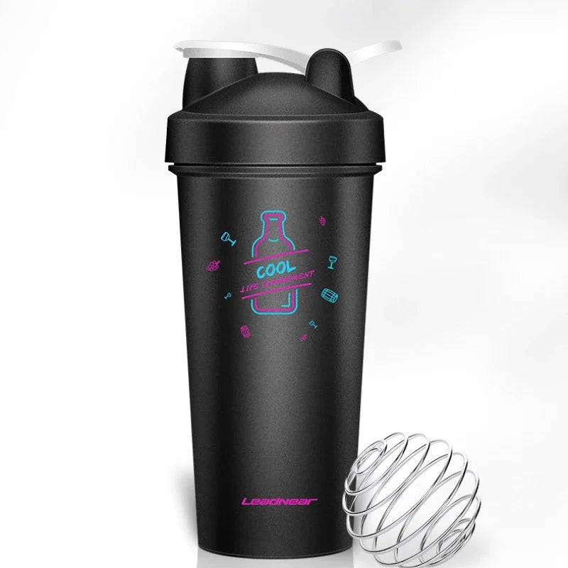 Sports Water Cup Milkshake Protein Powder Plastic Shaker Cup Fitness Meal Replacement Sports Mixing Cup Gift